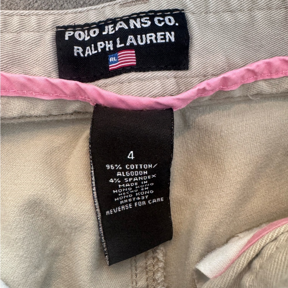 Vintage Polo Jeans Ralph Lauren Beige Cropped Pants - Picture 6 of 6